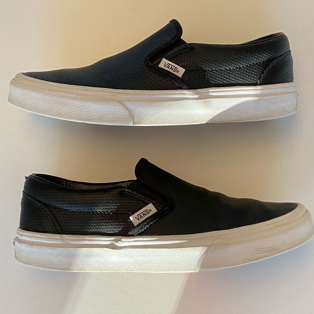 Vans Perf Leather Slip On! GENTLE WEAR! So cute!